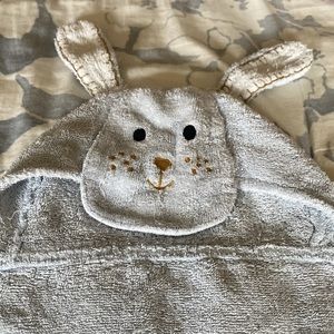 Pottery barn kids blue bunny towel